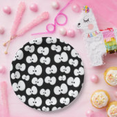 Niedliches Schwarz-Weiß-Spooky-Eyes Halloween Pappteller (Party)