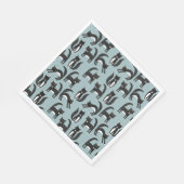 Niedliches Schwarz-Weiß-Tuxedo-Katzenmuster Serviette (Ecke)