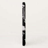 Niedliches Schwarz-Weiß-Wasserfarben-Ghosts Hallow Case-Mate iPhone Hülle (Hinten/Links)