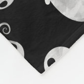 Niedliches Schwarz-Weiß-Wasserfarben-Ghosts Hallow Fleecedecke (Ecke)
