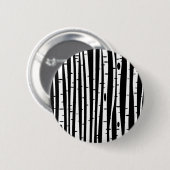 Niedliches Schwarz-weißes Baumdiagramm Button (Vorne & Hinten)