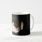 Niedliches Schwarz-weißes Katzenragdoll Foto Kaffeetasse (VorderseiteRechts)