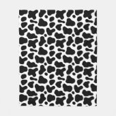 Niedliches Schwarz-weißes Kuh-Druckmuster Fleecedecke (Vorderseite)