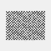 Niedliches Schwarz-weißes Labyrinth Fleecedecke (Vorderseite (Horizontal))