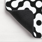 Niedliches Schwarz-weißes Labyrinth Mousepad (Ecke)