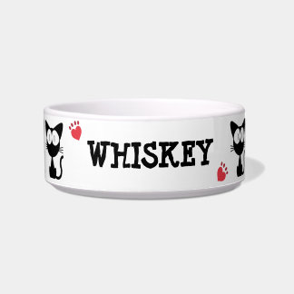 Niedliches schwarz-weißes, lustiges schwarz-kitsch napf