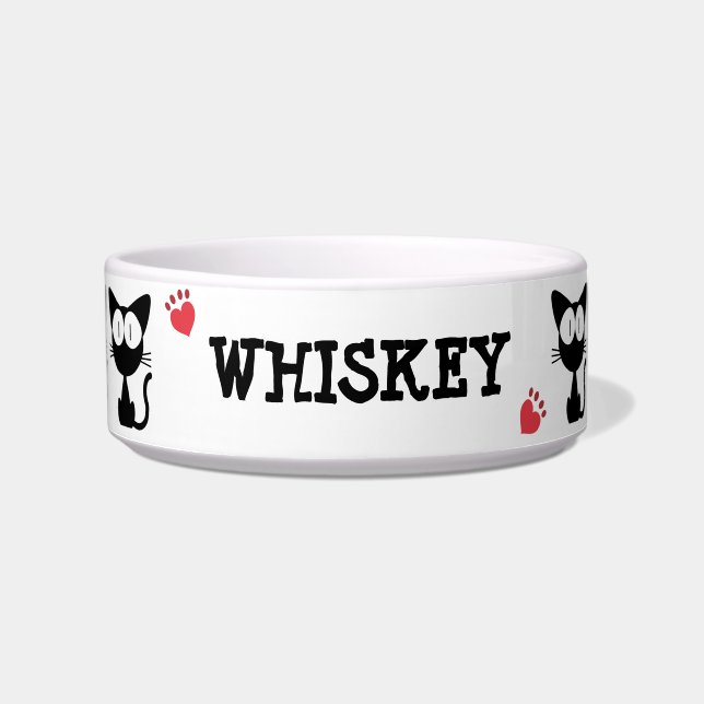 Niedliches schwarz-weißes, lustiges schwarz-kitsch napf (Vorderseite)