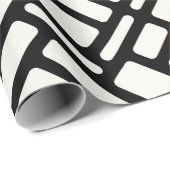 Niedliches Schwarz-weißes Muster Geschenkpapier (Rolleneckpunkt)