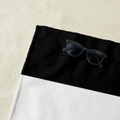 Niedliches Schwarz-weißes Nostradamus Llama Pool P Strandtuch (Beispiel)