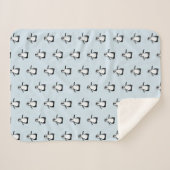 Niedliches Schwarz-weißes Penguin Illustration Bab Sherpadecke (Vorderseite (Horizontal))