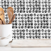 Niedliches Schwarz-weißes Pet-Muster Fliese