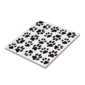 Niedliches Schwarz-weißes Pet-Muster Fliese (Seite)