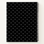 Niedliches Schwarz-weißes Polka Dot-Muster elegant Notizblock (Rückseite)