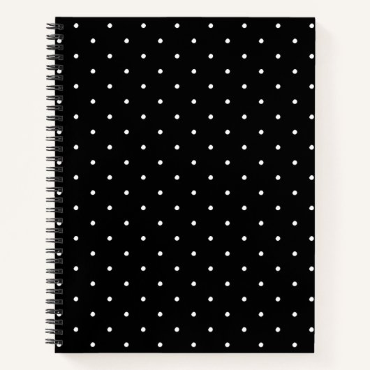Niedliches Schwarz-weißes Polka Dot-Muster elegant Notizblock (Vorderseite)