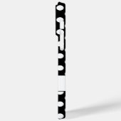 Niedliches Schwarz-weißes Polka-Dotmuster Monogram Case-Mate iPhone Hülle (Rückseite / Links)