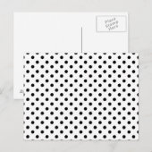 Niedliches Schwarz-weißes Polka Dots Muster Postkarte (Vorne/Hinten)