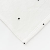 Niedliches Schwarz-weißes Polka-Muster Fleecedecke (Ecke)