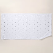 Niedliches Schwarz-weißes Polka-Muster Strandtuch (Vorderseite)