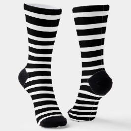 niedliches Schwarz-weißes Streifenmuster gekachelt Socken