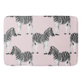 Niedliches Schwarz-weißes Zebra-Pink-Design Badematte (Vorderseite)