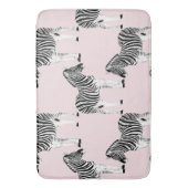 Niedliches Schwarz-weißes Zebra-Pink-Design Badematte (Vorderseite Vertikal)