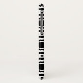 Niedliches Schwarz-weißes Zickzackkreismuster Case-Mate iPhone Hülle (Hinten/Links)