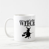 Niedliches Schwarz-Wicked-Flying-Hexe-Halloween Kaffeetasse (Links)