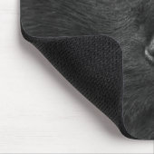 Niedliches schwarze Katzen-Gesicht Mousepad (Ecke)