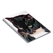 Niedliches schwarze Katzen-Notizbuch Notizblock (Rechte Seite)