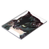 Niedliches schwarze Katzen-Notizbuch Notizblock (Linke Seite)