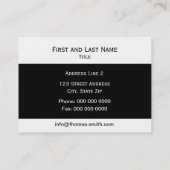 Niedliches schwarze Katzen-Porträt Visitenkarte (Rückseite)