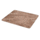 Niedliches Schwarzer Käse Leopard Hautbild Schneidebrett (Ecke)