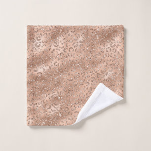 Niedliches Schwarzer Käse Leopard Hautbild Waschlappen