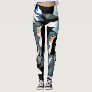 Niedliches Schwarzes arktisches Adventure Leggings