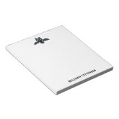 Niedliches schwarzes Becken mit Namen Notizblock (angewinkelt)