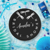 Niedliches schwarzes Brautparty Pappteller (Party)