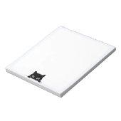 Niedliches schwarzes Cat Peeking Notepad Notizblock (Rotiert)
