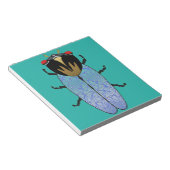 Niedliches Schwarzes Cicada Notizblock (angewinkelt)
