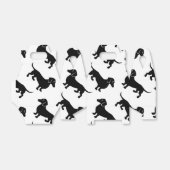 Niedliches Schwarzes Dackel Muster Geschenkschachtel (Ungefaltet)