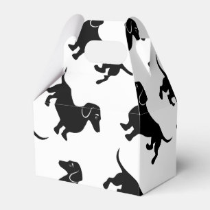 Niedliches schwarzes Dackel-Muster Geschenkschachtel