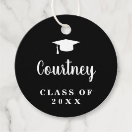 Niedliches Schwarzes Einfaches Mortarboard Moderne Geschenkanhänger