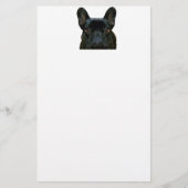 Niedliches Schwarzes Französisches Bulldogge Frenc Briefpapier (Vorderseite)