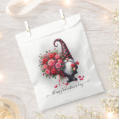 Niedliches Schwarzes Genom mit Rote Rosen Valentin Geschenktütchen (Ausgeschnitten)