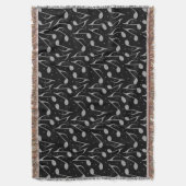 Niedliches Schwarzes Hahnentrittmuster Chic Musica Decke (Vorderseite Vertikal)