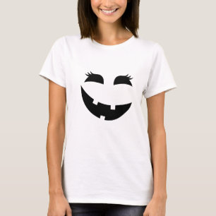 Niedliches Schwarzes Halloween Jack-O-Lantern mit  T-Shirt