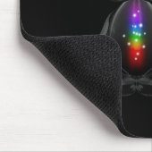 Niedliches Schwarzes Kaninchen mit Chakra-Rainbow- Mousepad (Ecke)