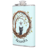 Niedliches Schwarzes Kätzchen beim Stern Flachmann (Links)