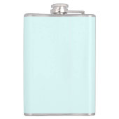 Niedliches Schwarzes Kätzchen beim Stern Flachmann (Rückseite)