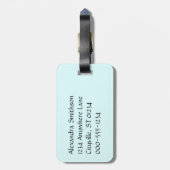 Niedliches Schwarzes Kätzchen beim Stern Gepäckanhänger (Rückseite vertikal)