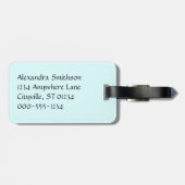 Niedliches Schwarzes Kätzchen beim Stern Gepäckanhänger (Rückseite horizontal)